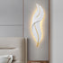 Contemporary Nordic Feather Hardware Resin LED Wall Sconce Lamp For Living Room