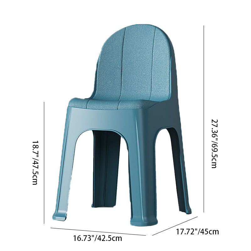 Modern Minimalist Square Half Round PP Plastic Chair Backrest For Living Room