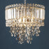 Modern Luxury Cylinder Stainless Steel Crystal 1/3 Light Chandelier For Living Room