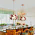 Contemporary Retro Iron Glass Rose 1-Light Pendant Light For Bedroom