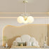 Contemporary Creative Cream Hardware Crystal Decor PE Round Shade 3-Light Kids Chandelier For Living Room