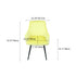 Modern Minimalist Square Iron Velvet Fabric Sponge Dining Chair Four Legs Armrest Backrest For Dining Room