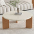 Modern Minimalist Round Density Plate Solid Wood Coffee Table For Living Room