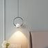 Contemporary Nordic Aluminum Circle Ring Liftable LED Pendant Light For Bedroom