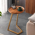 Modern Simplicity Round MDF Iron End Table Movable For Living Room