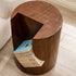 Contemporary Creative Wood Stump Cylinder Resin End Table Storage For Study