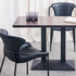 Modern Minimalist Trapezoid Back Saddle Leather Metal Dining Chair Backrest For Dining Room