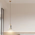 Contemporary Industrial Dome Tapered Solid Wood Cement 1-Light Pendant Light For Living Room