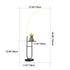 Contemporary Simplicity Arc Aluminum Strip With Marble Iron Pallet LED Standing Floor Lamp For Living Room