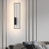 Modern Minimalist Rectangle Line Iron Silicone LED Wall Sconce Lamp For Living Room