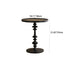 Modern Simplicity Round Tray Top Ash Wood Column Base End Table For Living Room