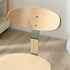 Contemporary Scandinavian Wood Oil Waxed Leather Round Cushion Dining Chair Backrest For Dining Room