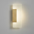 Contemporary Luxury Full Copper Rectangular Acrylic LED Wall Sconce Lamp For Bedroom