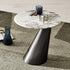 Modern Minimalist Round Marble Stainless Steel End Table 1-Tier For Living Room
