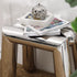 Modern Minimalist Stainless Steel Geometric Round Tube Splicing Footstool For Entryways