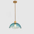 Contemporary Creative Petal Glass Design Brass 1-Light Pendant Light For Bedroom