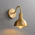 Contemporary Luxury Full Copper Semicircle Shade 1-Light Wall Sconce Lamp For Living Room