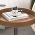 Modern Minimalist Round Tray Leather Stainless Steel Side Table For Living Room