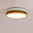 Contemporary Scandinavian Macron Iron Disc Splicing LED Flush Mount Ceiling Light For Bedroom