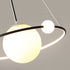 Modern Minimalist Circle Orb Iron Silicone Aluminum LED Pendant Light For Living Room