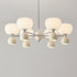 Contemporary Nordic Cream Acrylic Pumpkin Shade Iron Frame 12/16-Light Chandelier For Living Room