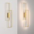 Modern Minimalist Rectangle Line Iron Silicone LED Wall Sconce Lamp For Living Room