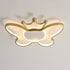 Contemporary Nordic Kids Iron Aluminum Silica Acrylic Butterfly LED Flush Mount Ceiling Light For Bedroom