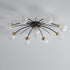 Modern Luxury Branch Orb Star Full Copper Glass 9/13/17 Light Semi-Flush Mount Ceiling Light For Living Room