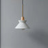 Contemporary Industrial Round Cone Hardware Glass Cement Wood 1-Light Pendant Light For Living Room