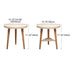 Contemporary Scandinavian Round PP PVC Wood Side Table 1/2 Tier For Living Room