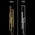 Modern Minimalist Iron Aluminum Silica Rectangular Square Ceiling Plate LED Chandelier For Stairway