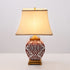 Traditional Vintage Vase Shaped Ceramic Fabric 1-Light Table Lamp For Bedroom