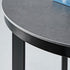 Modern Simplicity Round Triangle Base Slate Metal End Table For Living Room