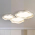 Modern Simplicity Iron PE Wavy Shape LED Flush Mount Ceiling Light For Living Room