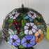 Traditional Tiffany Pastoral Rose Flower Stained Glass 2-Light Table Lamp For Bedroom