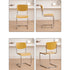 Modern Simplicity PP Carbon Steel Square Dining Chair Backrest For Dining Room