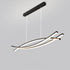 Modern Minimalist Wave Arch Aluminum Hardware LED Island Light Chandelier For Dining Room