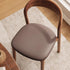 Contemporary Scandinavian Curved Back Ash Wood Sponge Dining Chair Backrest For Dining Room