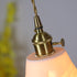 Modern Minimalist Round Cylinder Brass Ceramic 1-Light Pendant Light For Living Room