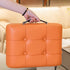 Modern Luxury Square Tufted Faux Leather Upholstered Portable Footstool For Living Room