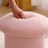 Contemporary Simplicity Mushroom Shape Velvet Pouf Footstool For Living Room