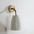 Traditional Vintage Antique Brass Pleated Fabric Round Shade 1-Light Wall Sconce Lamp For Living Room