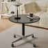 Contemporary Simplicity MDF Round Coffee Table Height Adjustable Tilt Caster For Living Room