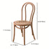 Traditional Chinese Round Wood Rattan Dining Chair Four Legs Backrest For Dining Room