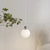 Modern Minimalist Round Ball Iron Glass 1-Light Pedant Light For Bedroom