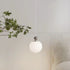 Modern Minimalist Round Ball Iron Glass 1-Light Pedant Light For Bedroom