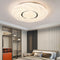 Modern Minimalist Cream Round Petal Iron Acrylic LED Flush Mount Ceiling Light For Bedroom