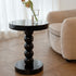 Traditional Vintage Round Beaded Wooden Coffee Table For Living Room