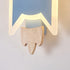 Contemporary Creative Kids Wood Acrylic Rocket LED Wall Sconce Lamp For Bedside