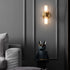 Contemporary Nordic Copper Acrylic Cylinder Ball 1/2/4 Light Wall Sconce Lamp For Living Room